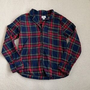 Petite Plume 100% Cotton Flannel Pajama Top Size Medium